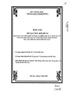 Khảo sát các điều kiện vệ sinh, ô nhiễm một số vi sinh vật và sử dụng hàn the tại các cơ sở sản xuất, kinh doanh giò, chả trên địa bàn tỉnh bắc kạn