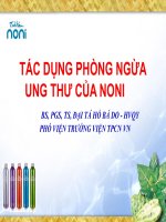 tác dụng phòng ngừa ung thư của noni