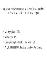 Quản lí hành chính nhà nước và quản lí giáo dục
