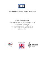Đánh giá tổng thể tình hình kinh tế  xã hội Việt nam sau 5 năm gia nhập tổ chức thương mại thế giới WTO