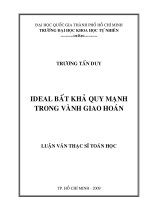 ideal bất khả quy mạnh trong vành giao hoán