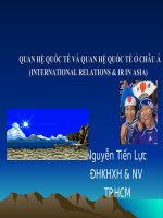 Bài giảng quan hệ quốc tế & quan hệ quốc tế ở Châu á