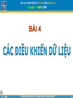 bài 4 các điều khiển dữ liệu