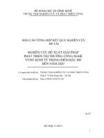 Nghiên cứu đề xuất giải pháp phát triển thị trường công nghệ vùng kinh tế trọng điểm bắc bộ đến năm 2012