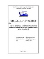 khóa luận tốt nghiệp một số giải pháp phát triển thị trường bán lẻ việt nam trong bối cảnh hội nhập kinh tế quốc tế