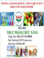 bài giảng thực phẩm chức năng chương 2
