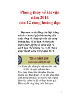Phong thủy về cung tài vận năm 2014 và cơ hội làm giàu của 12 cung hoàng đạo trong năm 2014