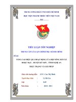 một số giải pháp, kiến nghị nhằm nâng cao hiệu quả hoạt đông của hội nông dân xã đoọc mạy – tỉnh nghệ an