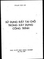 Sử dụng đất tại chổ trong xây dựng công trình phạm văn cơ, nông nghiệp 1987