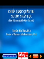 chiến lược quản trị nguồn nhân lực