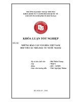 khóa luận tốt nghiệp những rào cản văn hóa việt nam đối với nhà đầu tư nước ngoài