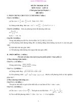 Đề thi toán HKII Lớp 10