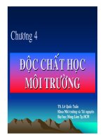 Độc chất học môi trường (Lê Quốc Tuấn) - Chương 4