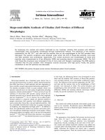 shape-controllable synthesis of ultrafine zno powders of different