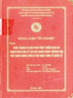 Đề tài : Thực trạng và giải pháp phát triển dịch vụ ngân hàng bán lẻ tại các ngân hàng thương mại việt nam trong thời kỳ hội nhập kinh tế quốc tế