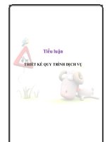 tiểu luận thiết kế quy trình dịch vụ