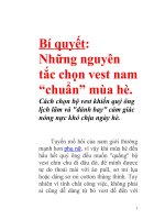 Bí quyết những nguyên tắc chọn vest nam ''chuẩn'' mùa hè