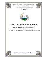 một số phương hướng giảng dạy văn thuyết minh trong chương trình ngữvăn