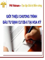 giới thiệu chương trình đầu tư định cư eb - 5 tại hoa kỳ