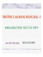 Bài giảng Máy phụ tàu thủy: Chương IX - Trần Xuân Biên