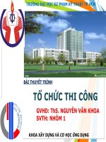 Tổ chức thi công công trình Tôn Đức Thắng