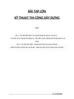 BÀI TẬP LỚN KỸ THUẬT THI CÔNG 1