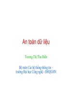 Bài giảng An toàn dữ liệu -  Tuần 2