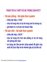 THIẾT KẾ VÀ PHẦN TÍCH HỆ THỐNG SÀN BTCT