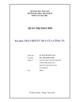 tiểu luận thay đổi tư duy của công ty