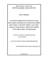 Giải pháp marketing nhằm đẩy mạnh hoạt động kinh doanh tại doanh nghiệp phần mềm và truyền thông VASC trực thuộc tập đoàn bưu chính biễn thông VNPT trong bối cảnh hội nhập