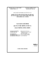 xây dựng mô hình quản lý hệ thống tưới và giao thông nông thôn.