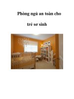 Phòng ngủ an toàn cho trẻ sơ sinh