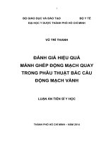 Đánh giá hiệu quả mảnh ghép động mạch quay trong phẫu thuật bắc cầu động mạch vành