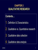 Bài giảng chương 3 - QUALITATIVE RESEARCH - Phương pháp nghiên cứu khoa học