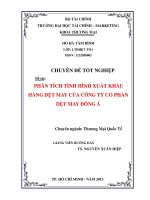 phân tích tình hình xuất khẩu hàng dệt may của công ty cổ phần dệt may đông á