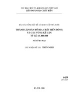 thành lập bản đồ địa chất biển đông và các vùng kế cận tỷ lệ 1-1.000.000