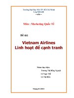 tiểu luận vietnam airlines linh hoạt để cạnh tranh