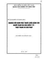 Nghiên cứu danh mục thuốc chữa bệnh cho người tham gia bảo hiểm y tế thực trạng và giải pháp