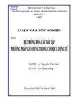 các bài tập hệ thống hóa phương pháp gần đúng trong cơ học lượng tử