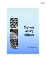 tổng hợp và đặc trưng vật liệu nano