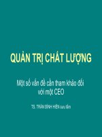 Một số vấn đề cần tham khảo đối với một CEO