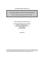 Care and nutrition Food Consumption and Nutrition Division International Food Policy Research Institute