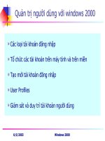 Quản trị người dùng với windows 2000