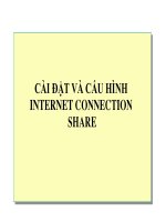 CÀI ĐẶT VÀ CẤU HÌNH internet connection share