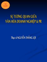 Sư tương quan giữa văn hóa doanh nghiệp và PR