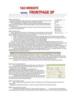Tạo website bằng Frontpage XP