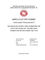 BẢO HỘ QUYỀN SỞ HỮU CÔNG NGHIỆP ĐỐI VỚI SÁNG CHẾ TẠI HOA KỲ  BÀI HỌC KINH NGHIỆM CHO DOANH NGHIỆP VIỆT NAM