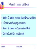 Quản trị nhóm tài khoản