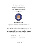 phân tích đánh giá mức độ đáp ứng chương trình xúc tiến bán bánh trung thu kinh đô với tình thế và mục tiêu marketing