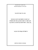 đánh giá mức độ nhiễm vi sinh vật ở điểm giết mổ, sạp bán thịt và thịt lợn tại trung tâm huyện buôn đôn đắk lắk